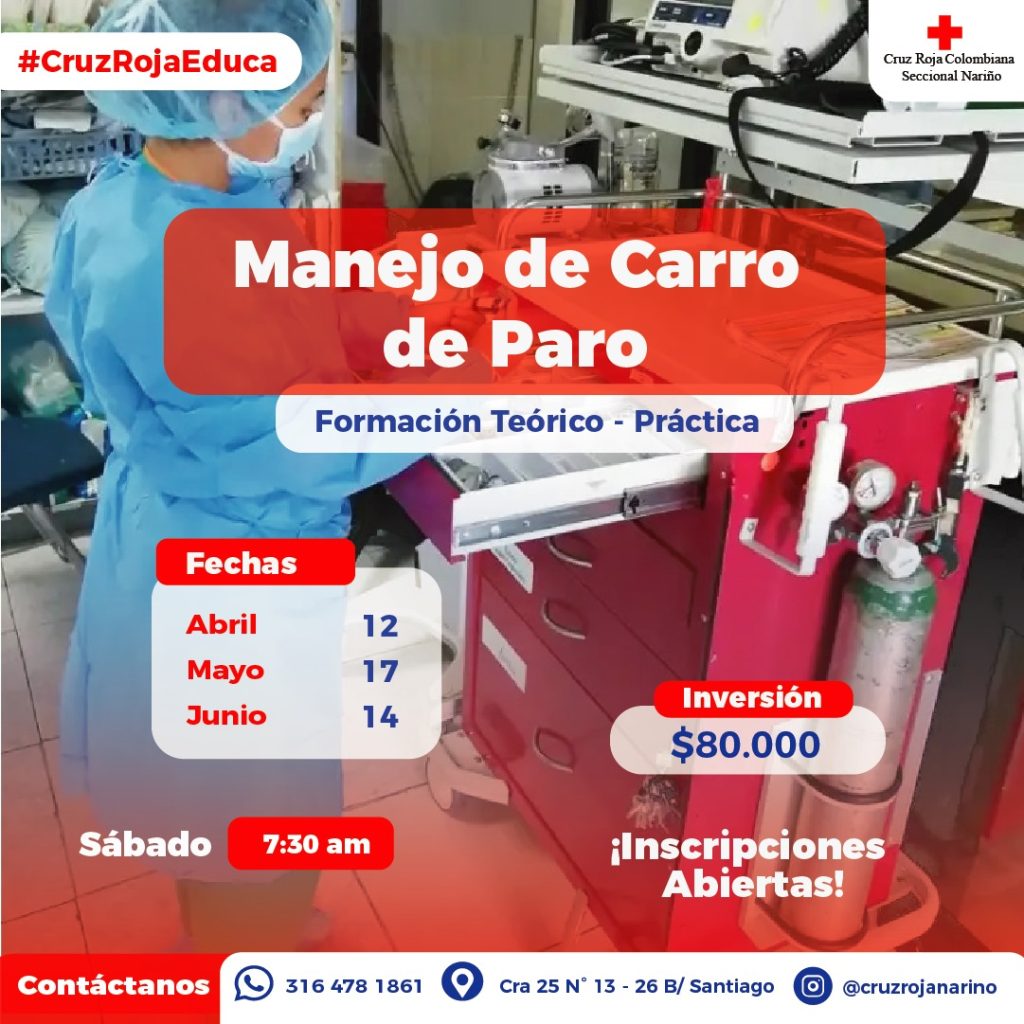 Curso de Carro de Paro Abril 12, Mayo 17, Junio 14 Sábado 07:30 am Inversión de ochenta mil pesos